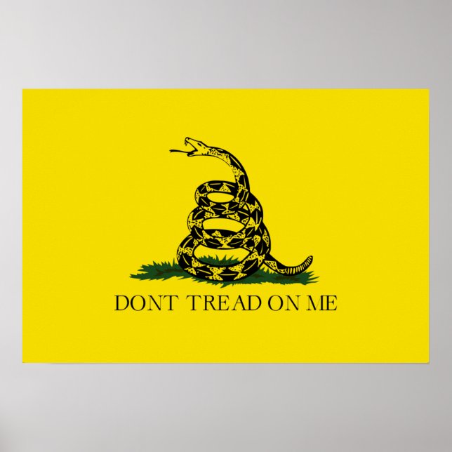 Póster No me enseñes la bandera estadounidense de Gadsden (Frente)
