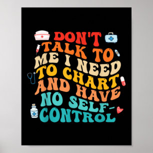 Póster No Me Hable Que Necesito Trazar Una Cita Graciosa 