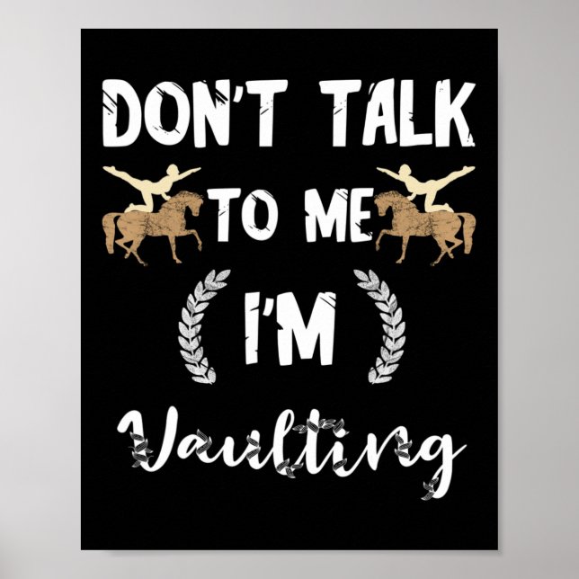 Póster No Me Hablen De Vaulting Equestrian Horse Vault (Frente)