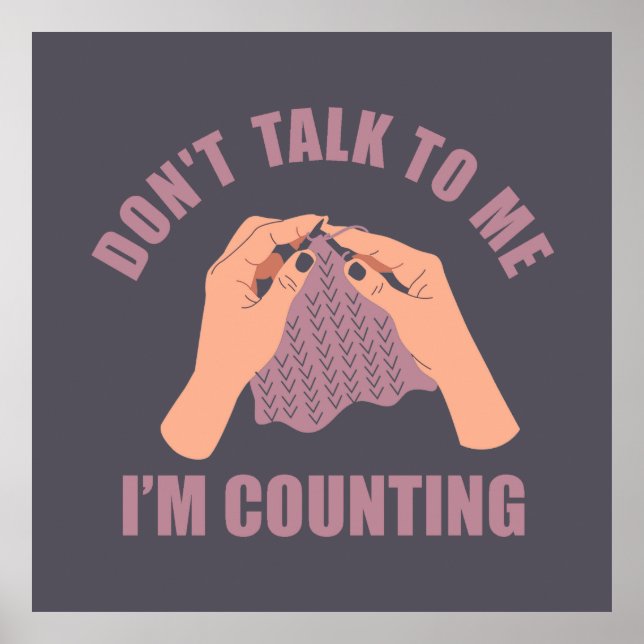 Póster No me hables, cuento crochet gracioso. (Frente)