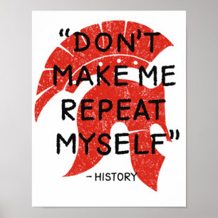 Póster No me hagas repetirme. Historial