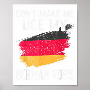 Póster No Me Hagas Usar Mi Voz Alemana Profesor Alemania
