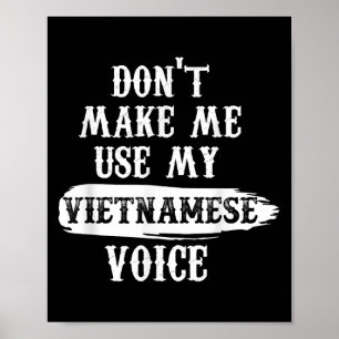 Póster No me hagas usar mi voz vietnamita