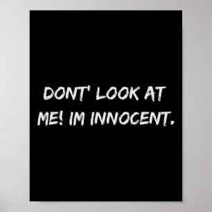 Póster No me mires. Soy inocente 