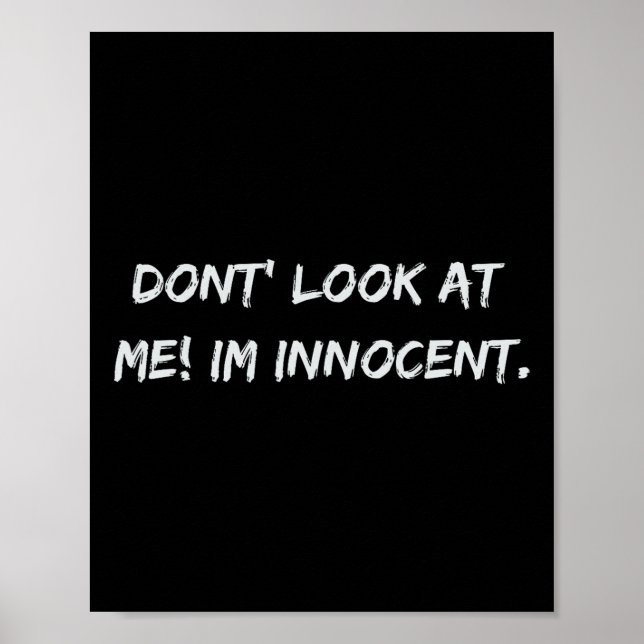 Póster No me mires. Soy inocente  (Frente)