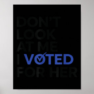 Póster No me mires voté por ella Ilustración