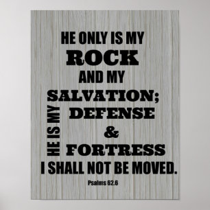 Póster No me moverán de la Biblia Verse