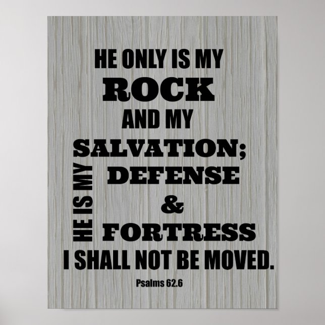 Póster No me moverán de la Biblia Verse (Frente)