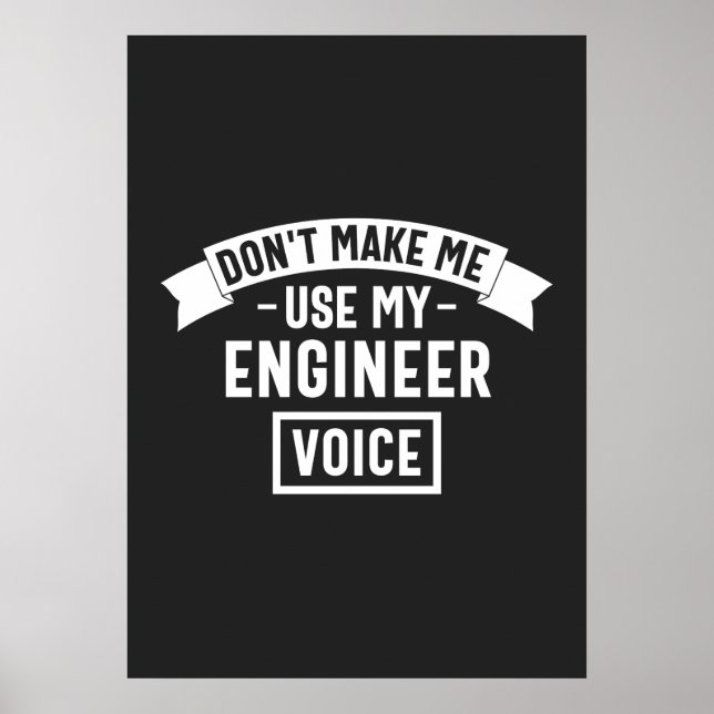 Póster no me obliguen a usar mi voz de ingeniero (Frente)