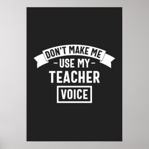 Póster no me obliguen a usar mi voz de profesor