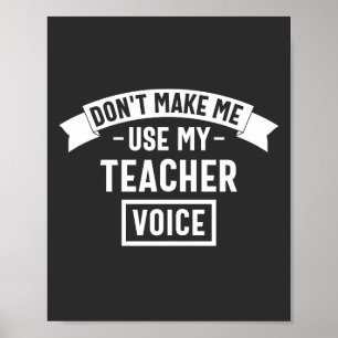 Póster no me obliguen a usar mi voz de profesor