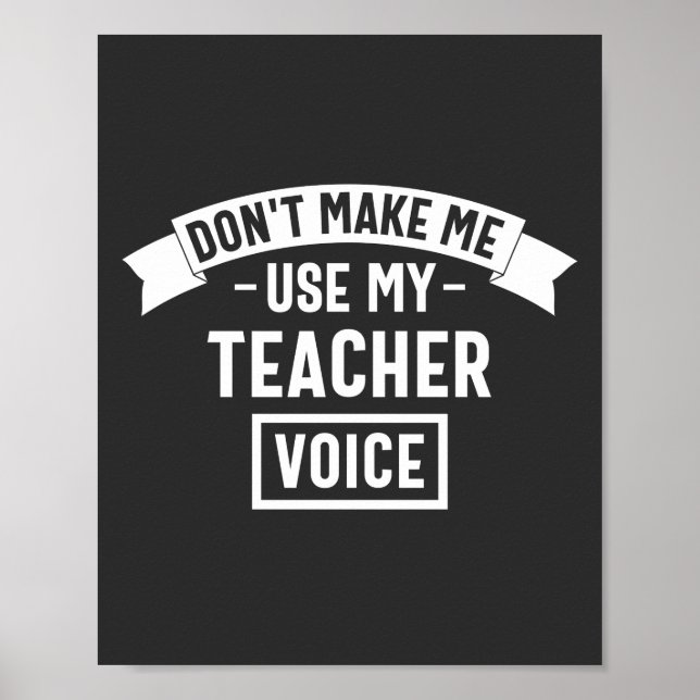Póster no me obliguen a usar mi voz de profesor (Frente)