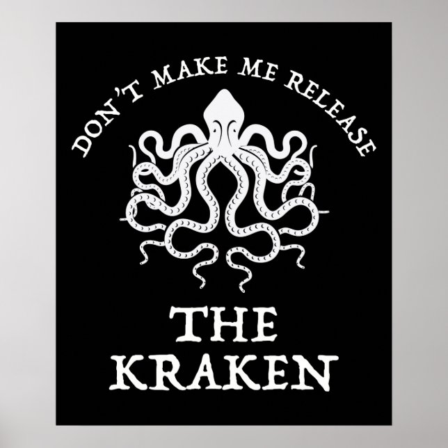 Póster No me obligues a liberar el Kraken (Frente)