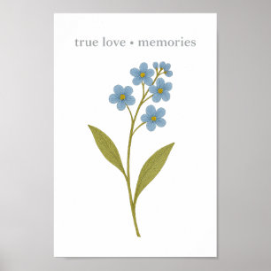 Póster No me olvides — Amor verdadero, recuerdos