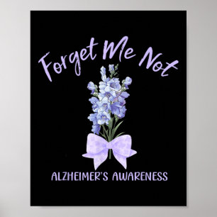 Póster No Me Olvides Dementia Heimerheimer Conciencia Flu