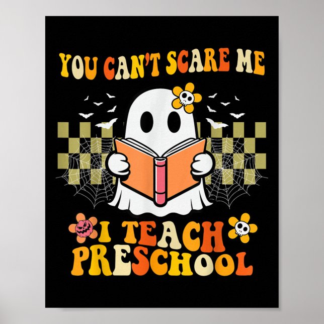 Póster No me puedo enseñar Halloween preescolar (Frente)