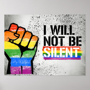 Póster No me quedaré callado - - Derechos LGBTQ -