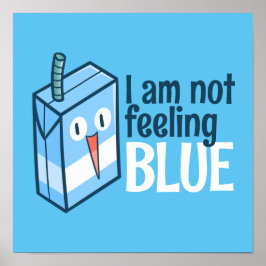 Póster No me siento sudadera azul