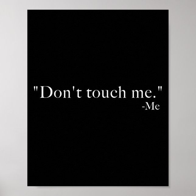 Póster No me toques. -me  (Frente)