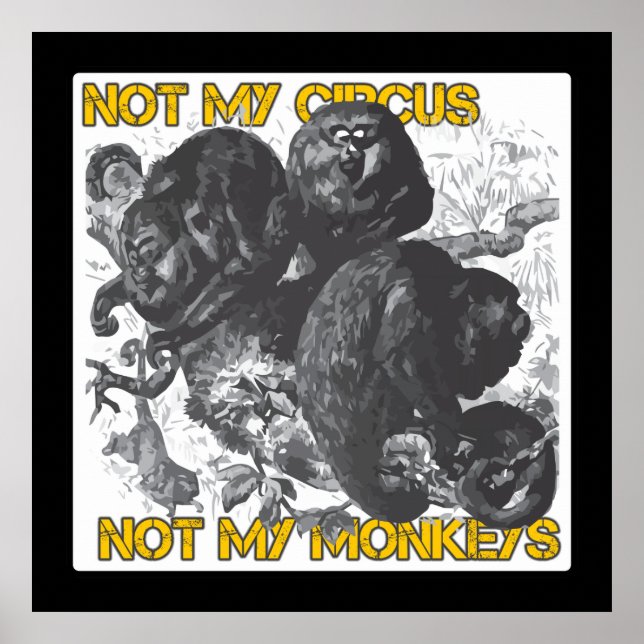 Póster No mi circo, no mis monos (Frente)