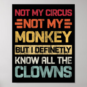 Póster No Mi Circo No Mis Monos Pero Conozco Todo El Cl