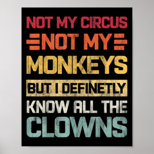 Póster No Mi Circo No Mis Monos Pero Conozco Todo El Cl