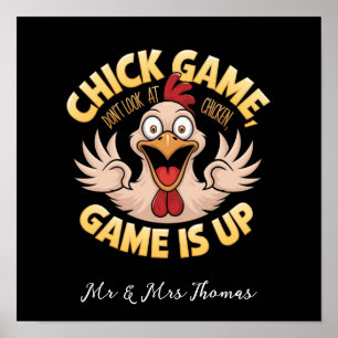 Póster No Mires al Pollo El Juego Divertido