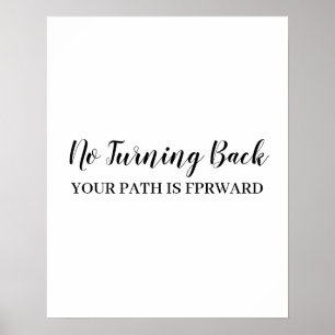 Póster No Mires Atrás Cita Moderna Motivadora y Positiva