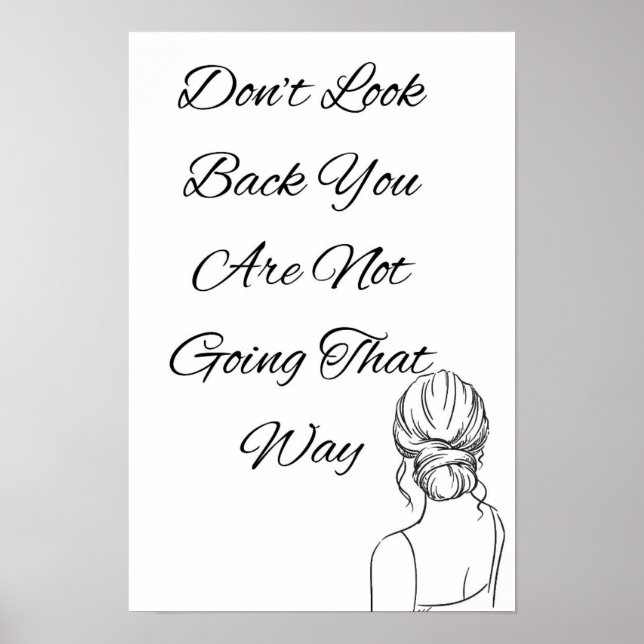 Póster No mires hacia atrás, no estás yendo así, (Frente)