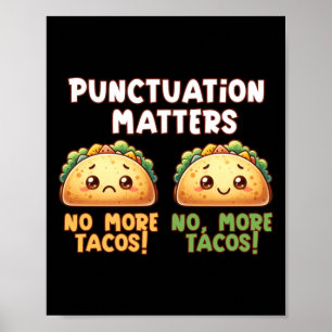 Póster No more Tacos - Puntuación S Pegatina