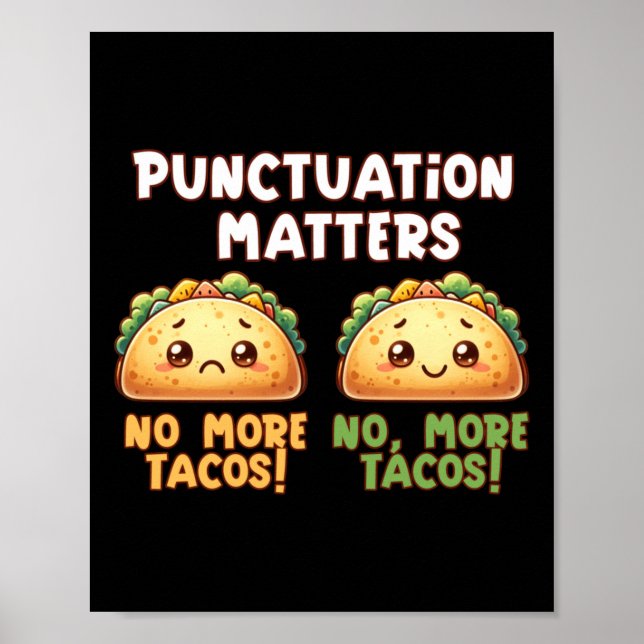 Póster No more Tacos - Puntuación S Pegatina (Frente)