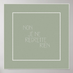 Póster No, Ne Regrette de Je Rien-Ningún, no lamento nada
