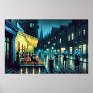 Póster "No necesitas arte" (Café Terrace Noir)