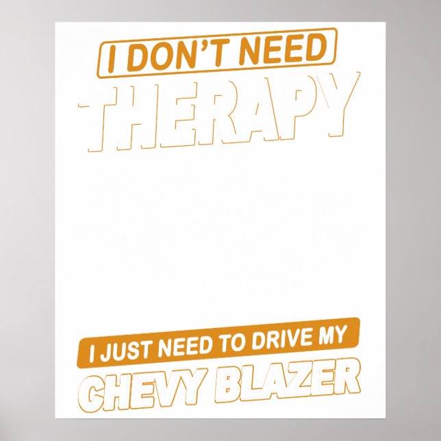 Póster NO NECESITO TERAPIA Chevrolet Blazer 1989 (Frente)