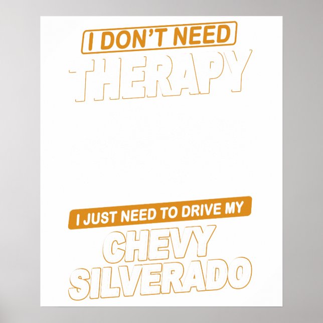 Póster NO NECESITO TERAPIA Chevrolet Silverado 2000 (Frente)