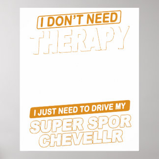 Póster NO NECESITO TERAPIA Chevrolet Super Sport Chevell