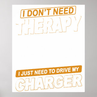 Póster NO NECESITO TERAPIA Dodge Charger 1971