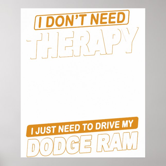 Póster NO NECESITO TERAPIA Dodge Ram 3 (Frente)