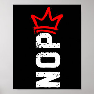 Póster No, no hay reyes protestando Rótulo Funny Anti-Tru