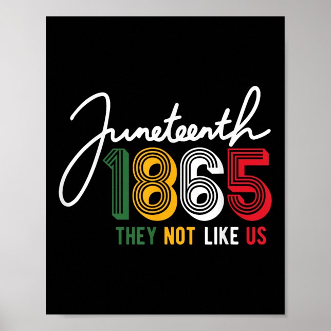 Póster No Nos Gustan Juneteenth 1865 Orgullo Independenci (Frente)