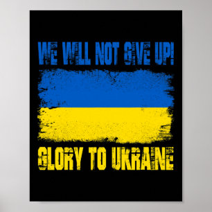 Póster ¡No nos rendiremos! Gloria a Ucrania Vintage Ucran
