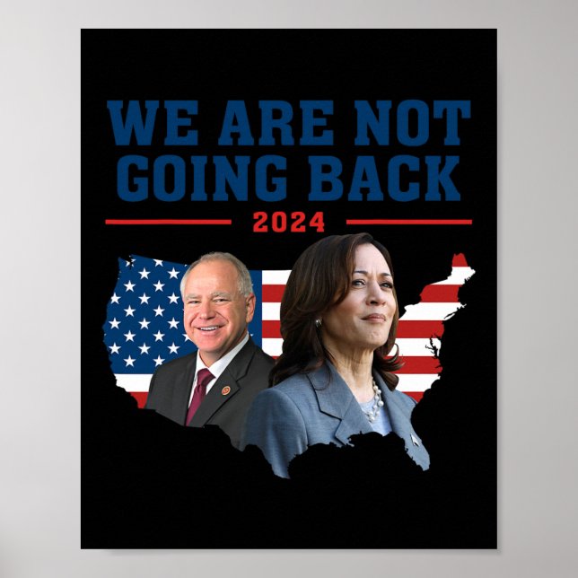 Póster No Nos Vamos Kamala Harris Con El Presidente Po De (Frente)