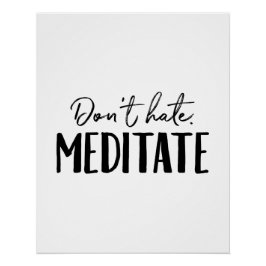 Póster No odien la tipografía meditada