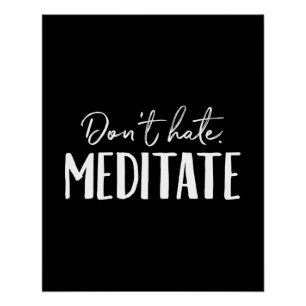 Póster No odien la tipografía meditada