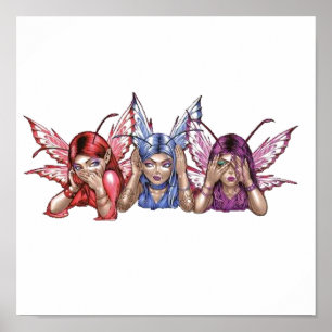 Póster No oiga, hable, vea ningún mal