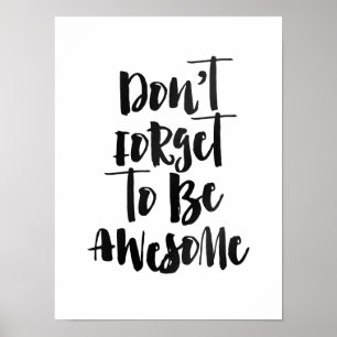 Póster No olvide ser impresionante