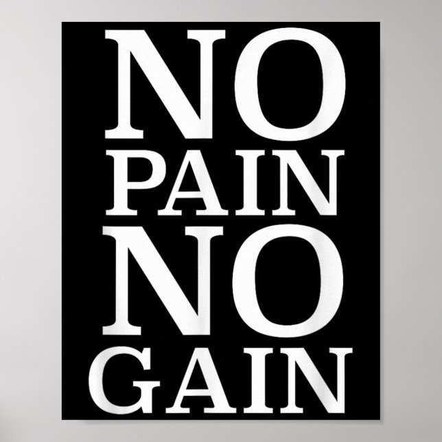 Póster No Pain No Gain Motivation  (Frente)
