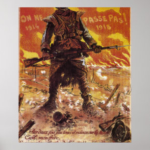 Póster ¡No pasará! (1918)_poster de propaganda