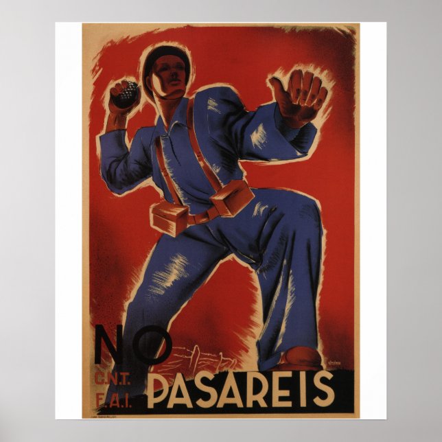 Póster No pasarás (1937)_Propaganda Poster (Frente)