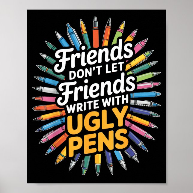 Póster No permita que los amigos escriban (Frente)
